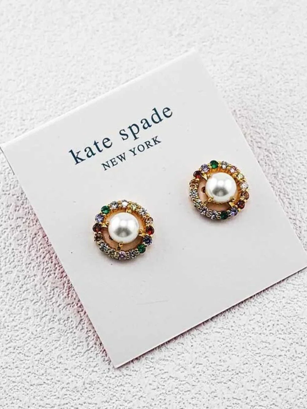 Kate Spade Multi-Gem Inlaid Stud Earrings